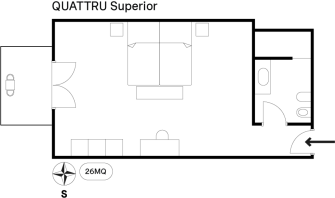 Camera Quattru presso Nuali, planimetria