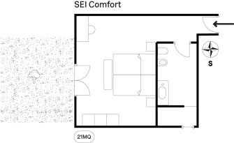 Camera Sei presso Nuali, planimetria