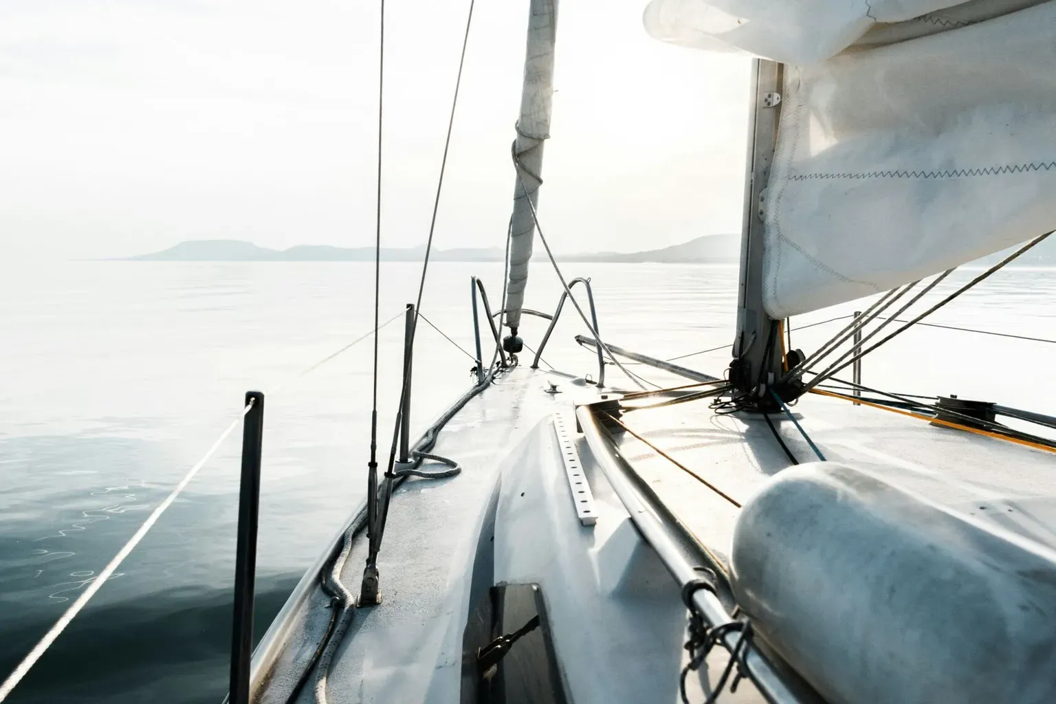 Detail of a sailing boat